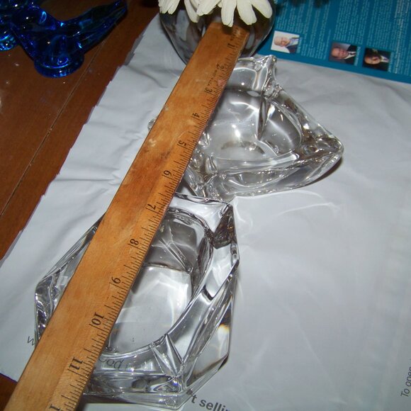 Vintage Sign Daum France Crystal Sculpture Bowl Trinket Holder or Display Piece - Picture 2 of 16